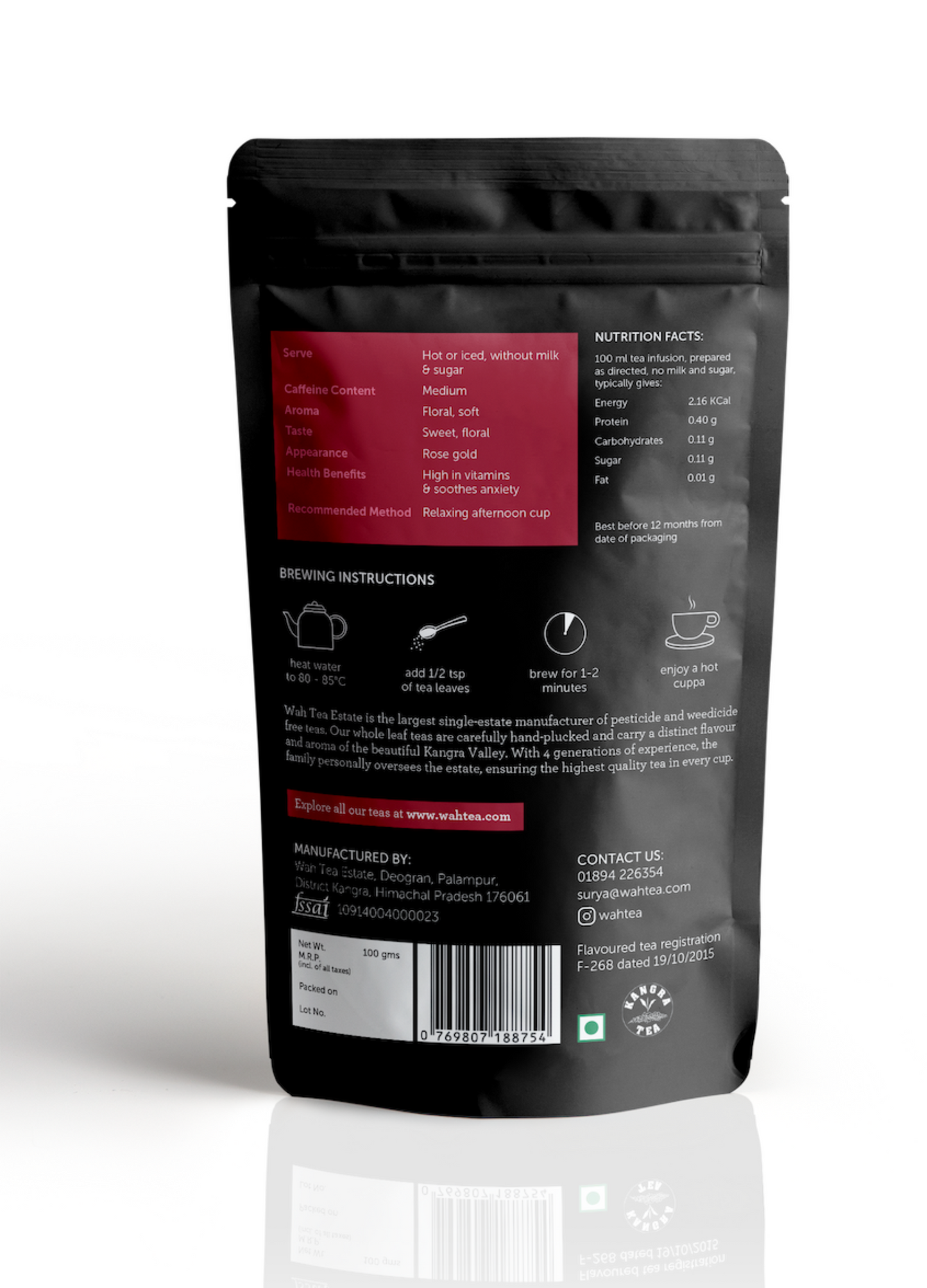 Rose Tea · Loose Leaf · 100g · Black Tea - Shop Wah Tea