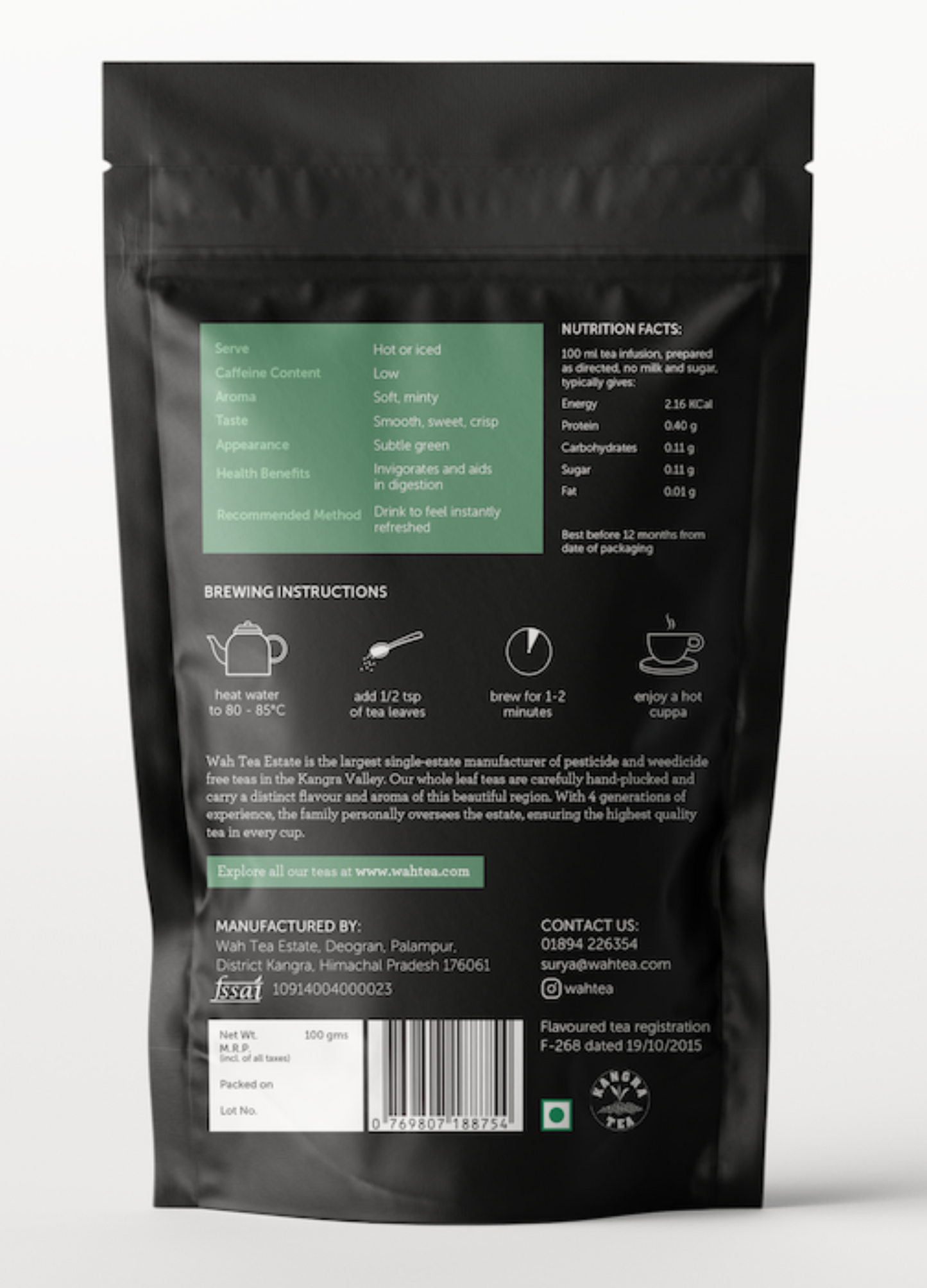 Moroccan Mint Tea · Loose Leaf · 100g · Green Tea - Shop Wah Tea